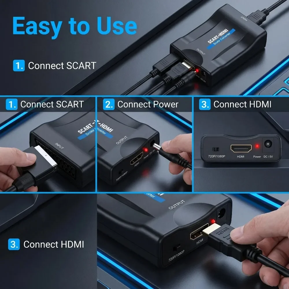 Adaptador Conversor com Cabo U - Scart To Hdmi avaliação e preço